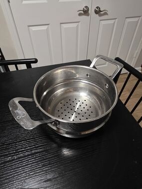 Emeril Stainless Steel Steamer Insert with Handles - Silver